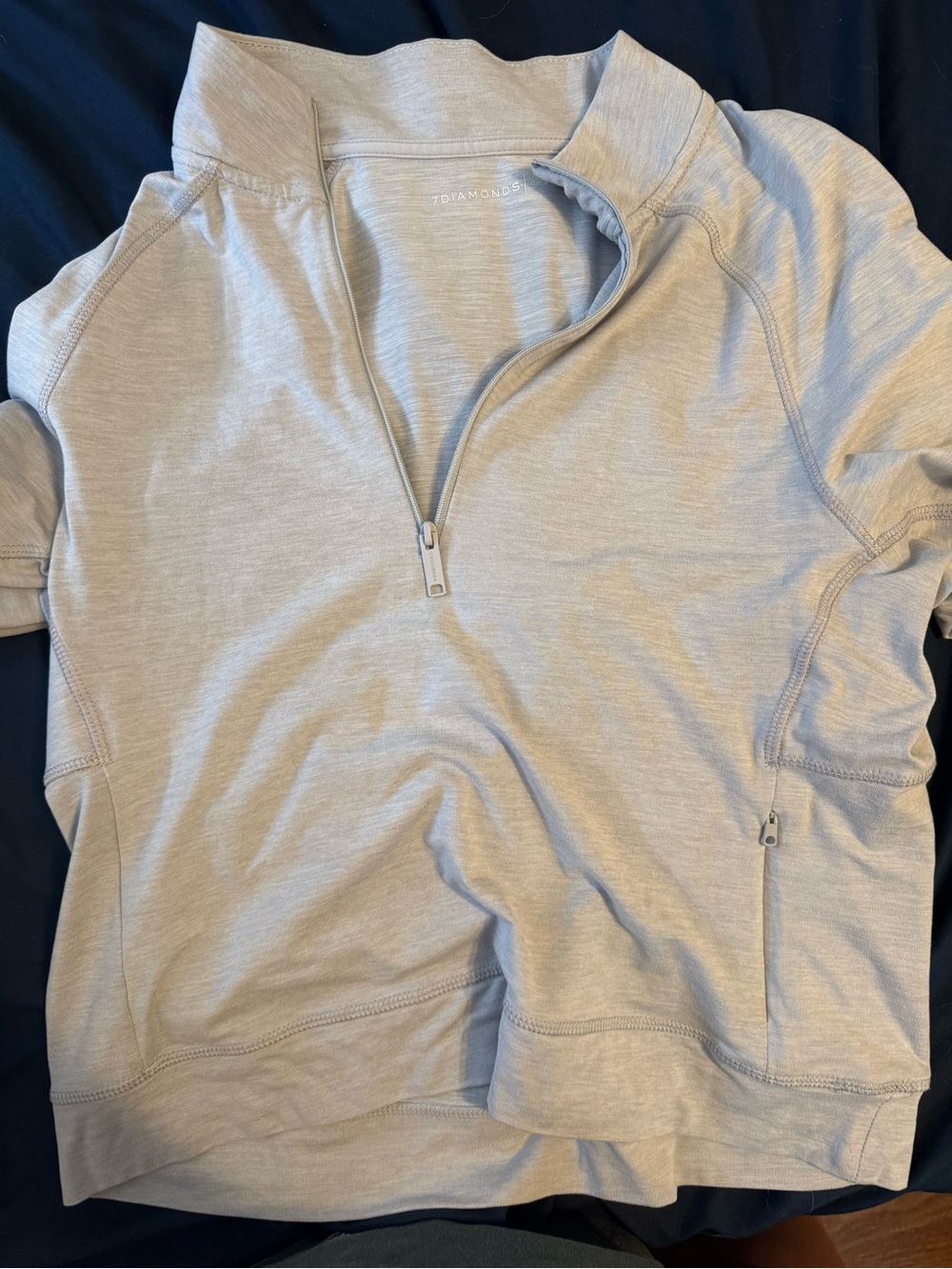 7 Diamonds Light Gray Quarter-Zip Pullover